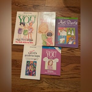 Lot: 4 American Girl Books The Care & Keeping of You, Smart Girl’s Guide to Boys